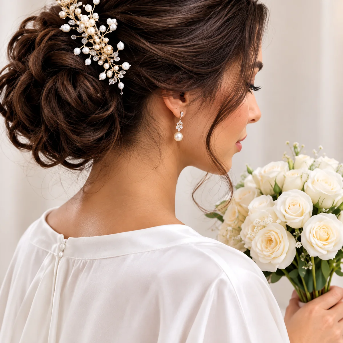 Illustrative bridal beauty styling