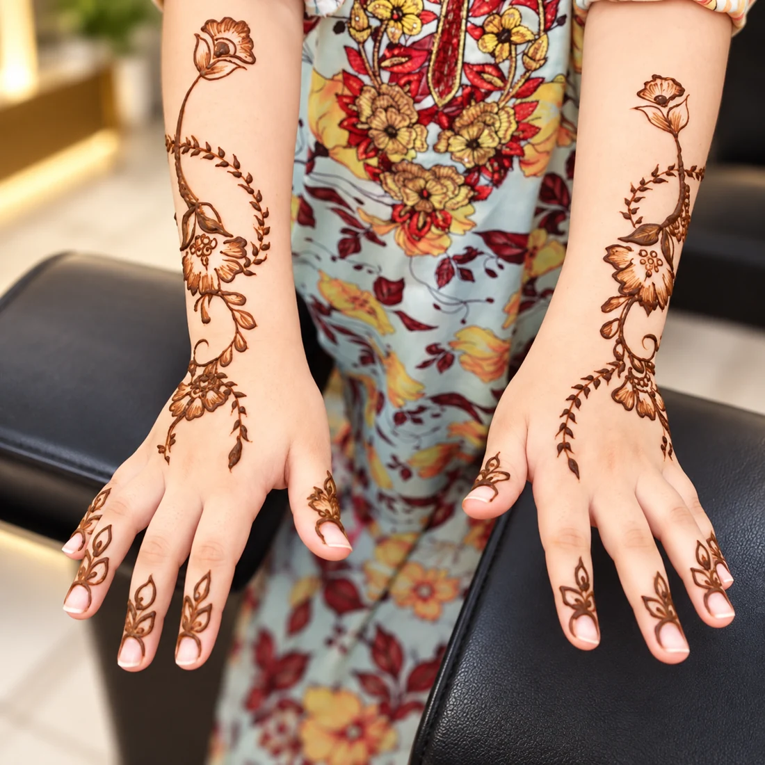 Henna designs on hands